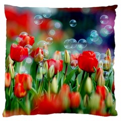 Colorful Flowers Standard Flano Cushion Case (one Side)