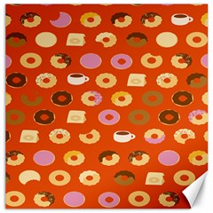 Coffee Donut Cakes Canvas 12  X 12   by Mariart