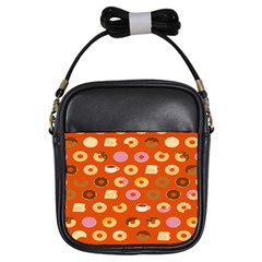 Coffee Donut Cakes Girls Sling Bags by Mariart