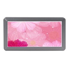 Cosmos Flower Floral Sunflower Star Pink Frame Memory Card Reader (mini) by Mariart