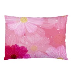 Cosmos Flower Floral Sunflower Star Pink Frame Pillow Case (two Sides)