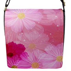 Cosmos Flower Floral Sunflower Star Pink Frame Flap Messenger Bag (s)