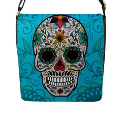 Sugar Skull New 2015 Flap Messenger Bag (l)  by crcustomgifts