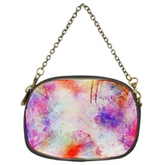 Watercolor Galaxy Purple Pattern Chain Purses (two Sides)  by paulaoliveiradesign