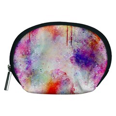 Watercolor Galaxy Purple Pattern Accessory Pouches (medium)  by paulaoliveiradesign