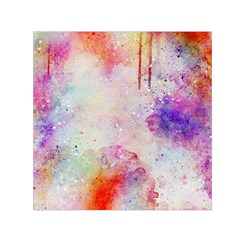 Watercolor Galaxy Purple Pattern Small Satin Scarf (square) by paulaoliveiradesign