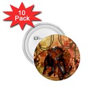 Steampunk, Steampunk Elephant With Clocks And Gears 1.75  Buttons (10 pack) Front