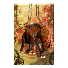 Steampunk, Steampunk Elephant With Clocks And Gears Shower Curtain 48  X 72  (small)  by FantasyWorld7