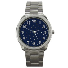 Navy/gold Stars Sport Metal Watch by Colorfulart23