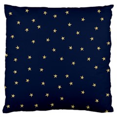 Navy/gold Stars Large Cushion Case (two Sides) by Colorfulart23