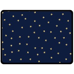 Navy/gold Stars Double Sided Fleece Blanket (large)  by Colorfulart23