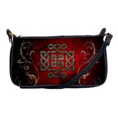 The Celtic Knot With Floral Elements Shoulder Clutch Bags by FantasyWorld7