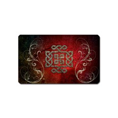 The Celtic Knot With Floral Elements Magnet (name Card) by FantasyWorld7