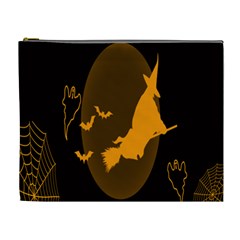 Day Hallowiin Ghost Bat Cobwebs Full Moon Spider Cosmetic Bag (xl)