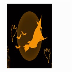 Day Hallowiin Ghost Bat Cobwebs Full Moon Spider Small Garden Flag (two Sides) by Mariart