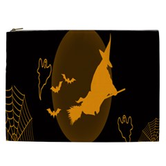 Day Hallowiin Ghost Bat Cobwebs Full Moon Spider Cosmetic Bag (xxl)  by Mariart