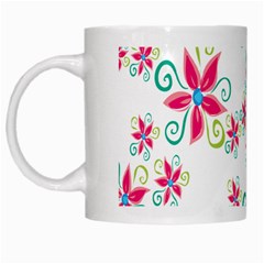 Flower Beauty Sexy Rainbow Sunflower Pink Green Blue White Mugs by Mariart