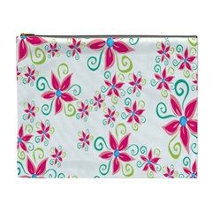 Flower Beauty Sexy Rainbow Sunflower Pink Green Blue Cosmetic Bag (xl) by Mariart