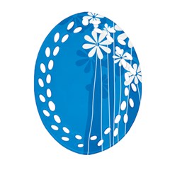 Flower Blue Ornament (oval Filigree)