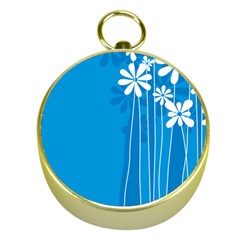 Flower Blue Gold Compasses