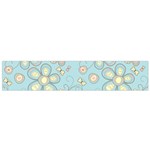 Flower Blue Butterfly Bird Yellow Floral Sexy Flano Scarf (Small) Back