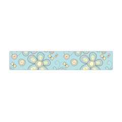 Flower Blue Butterfly Bird Yellow Floral Sexy Flano Scarf (mini) by Mariart