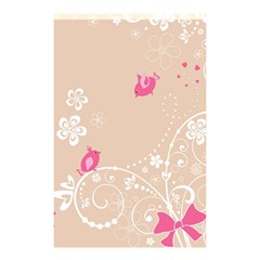 Flower Bird Love Pink Heart Valentine Animals Star Shower Curtain 48  X 72  (small)  by Mariart