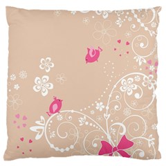 Flower Bird Love Pink Heart Valentine Animals Star Standard Flano Cushion Case (two Sides)