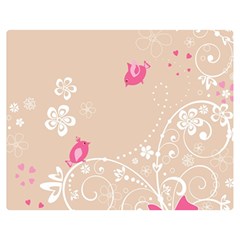 Flower Bird Love Pink Heart Valentine Animals Star Double Sided Flano Blanket (medium) 