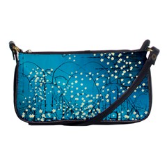 Flower Back Leaf River Blue Star Shoulder Clutch Bags by Mariart