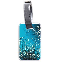 Flower Back Leaf River Blue Star Luggage Tags (one Side) 