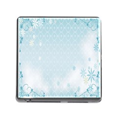 Flower Blue Polka Plaid Sexy Star Love Heart Memory Card Reader (square)