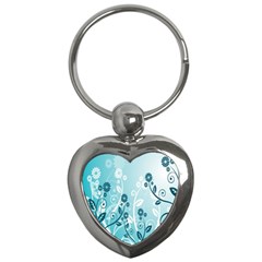 Flower Blue River Star Sunflower Key Chains (heart) 