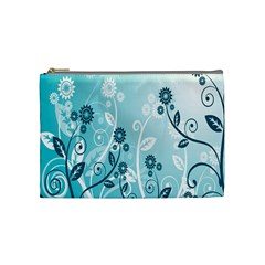 Flower Blue River Star Sunflower Cosmetic Bag (medium)  by Mariart