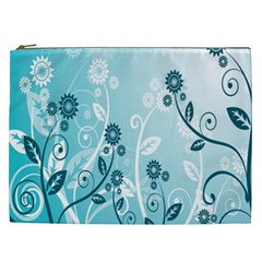 Flower Blue River Star Sunflower Cosmetic Bag (xxl)  by Mariart