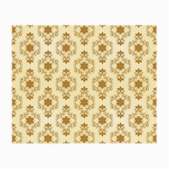 Flower Brown Star Rose Small Glasses Cloth (2-side) by Mariart