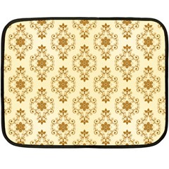 Flower Brown Star Rose Double Sided Fleece Blanket (mini)  by Mariart