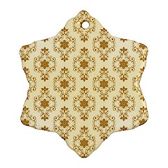 Flower Brown Star Rose Ornament (snowflake)