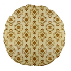 Flower Brown Star Rose Large 18  Premium Flano Round Cushions by Mariart