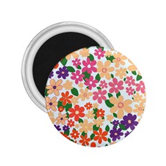 Flower Floral Rainbow Rose 2 25  Magnets