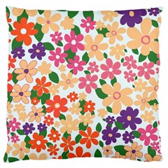 Flower Floral Rainbow Rose Large Cushion Case (one Side)