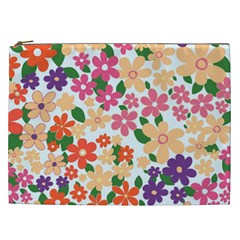 Flower Floral Rainbow Rose Cosmetic Bag (xxl) 