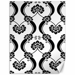 Flower Floral Black Sexy Star Black Canvas 12  x 16  