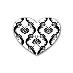 Flower Floral Black Sexy Star Black Heart Coaster (4 pack) 