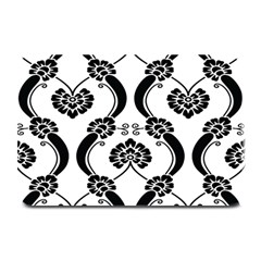 Flower Floral Black Sexy Star Black Plate Mats by Mariart