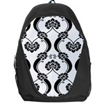 Flower Floral Black Sexy Star Black Backpack Bag Front