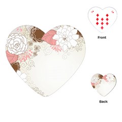 Flower Floral Rose Sunflower Star Sexy Pink Playing Cards (heart) 