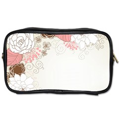 Flower Floral Rose Sunflower Star Sexy Pink Toiletries Bags by Mariart