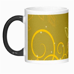 Flower Floral Yellow Sunflower Star Leaf Line Gold Morph Mugs