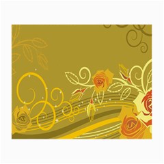 Flower Floral Yellow Sunflower Star Leaf Line Gold Small Glasses Cloth by Mariart